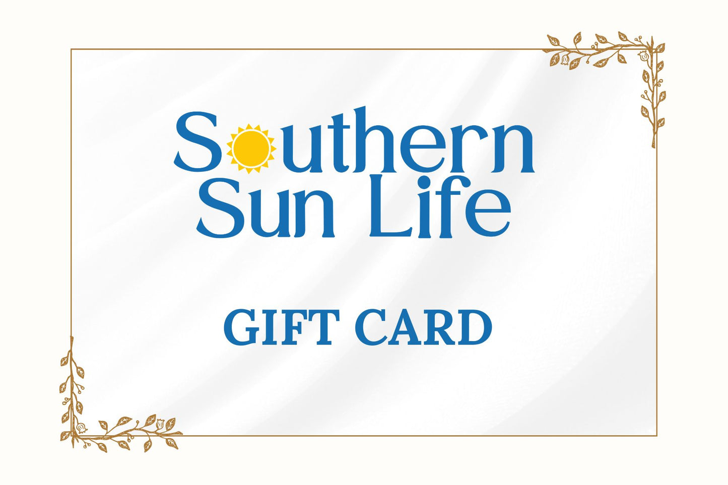 Southern Sun Life Gift Card, Front, Paccari Organic Chocolate