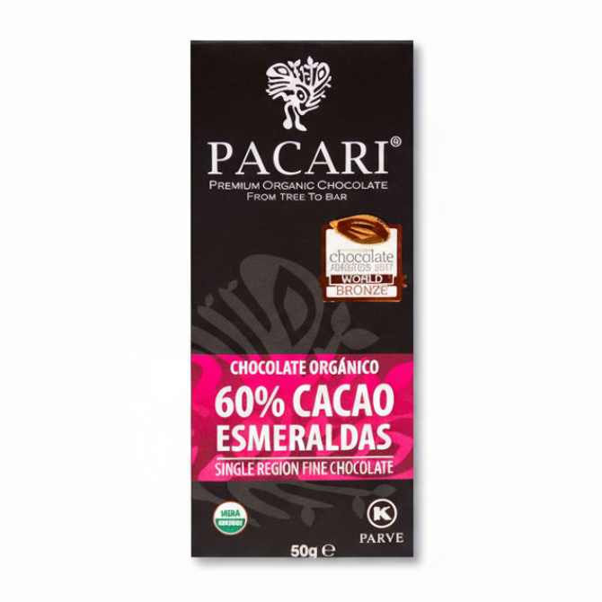 Pacari Esmeraldas Organic Chocolate Bar, Front