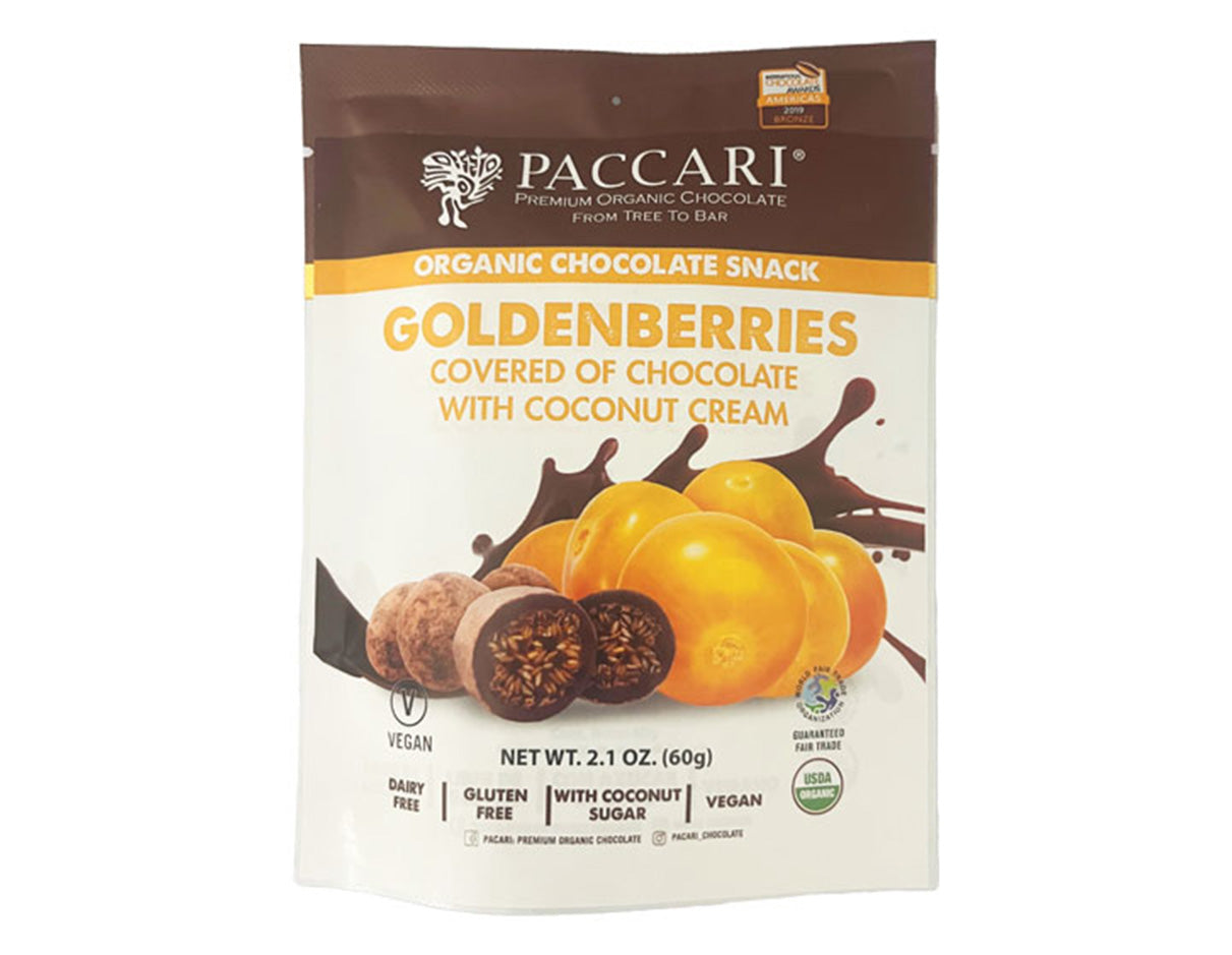Pacari Organic Chocolate Covered Goldenberries with Coconut Cream, Front