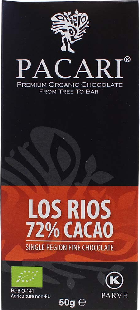 Pacari Los Rios Organic Chocolate Bar, Front