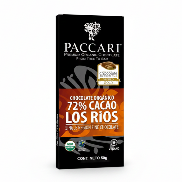 Pacari Los Rios Organic Chocolate Bar, Front