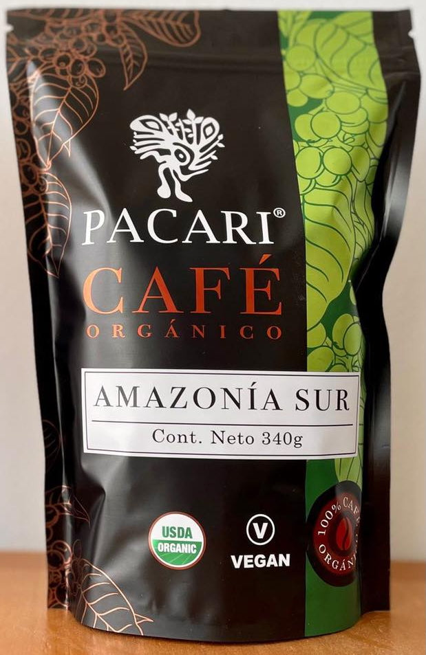 Pacari 100% Organic Whole Bean Arabica Coffee Amazonia, Front