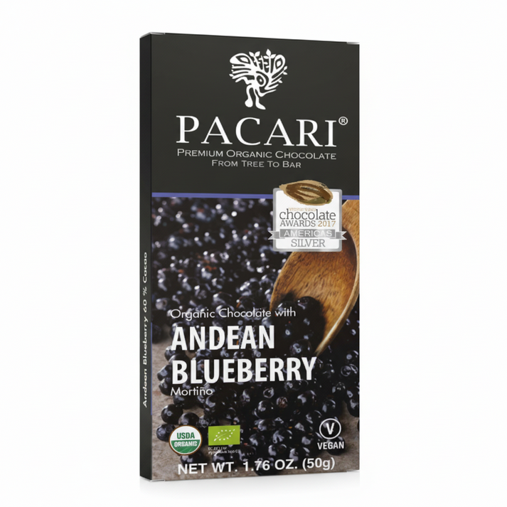 Pacari Andean Blueberry Organic Chocolate Bar – Southern Sun Life