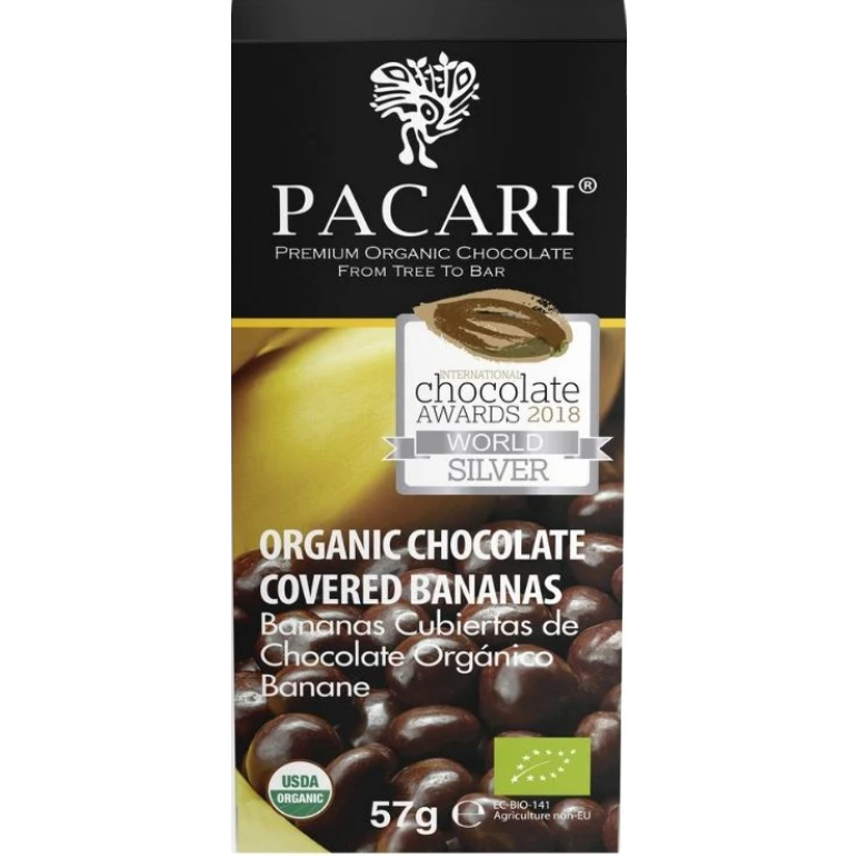 Pacari Organic Chocolate Covered Banana, Front