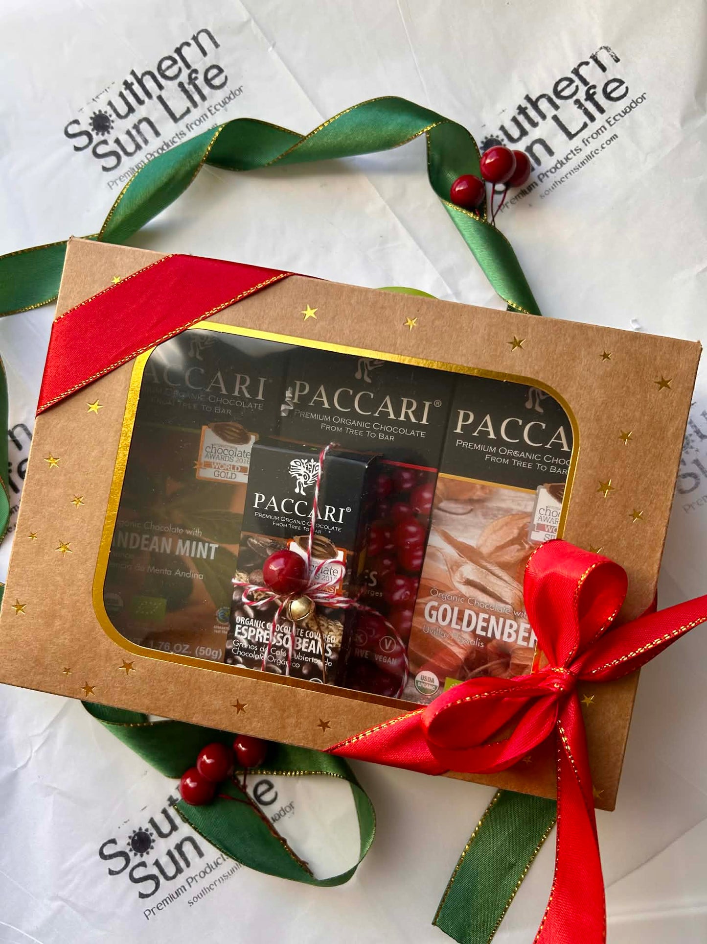 Pacari Organic Chocolate Christmas Choco Gift Box, Closed