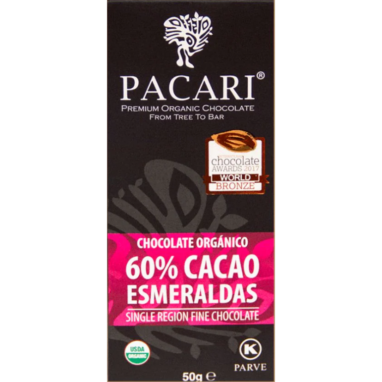 Pacari Esmeraldas Organic Chocolate Bar, Front