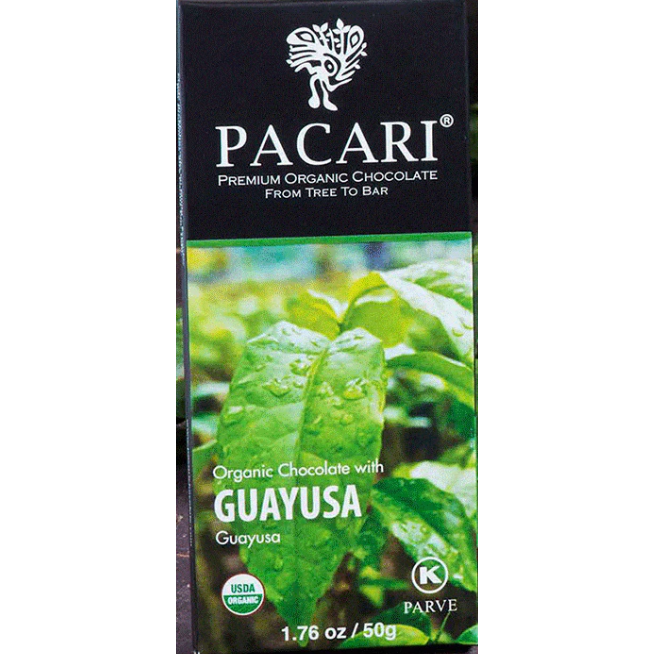 Pacari Guayusa Organic Chocolate Bar, Front