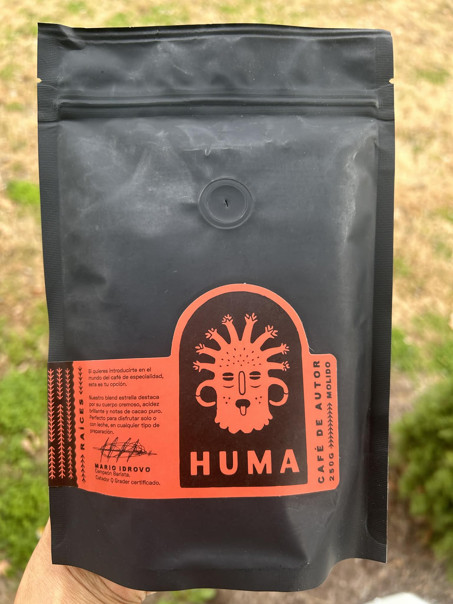 Huma Raices Ground Specialty Coffee, Front