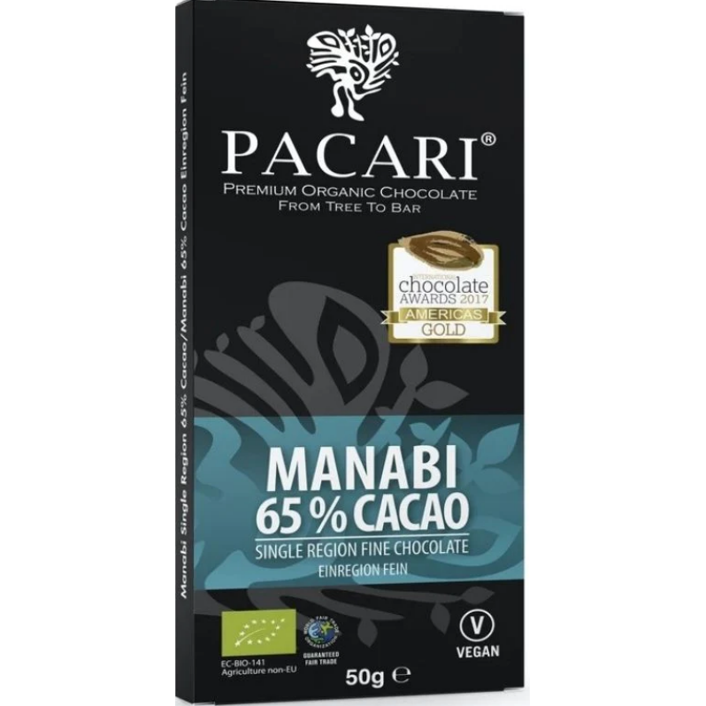 Pacari Manabi Organic Chocolate Bar, Front