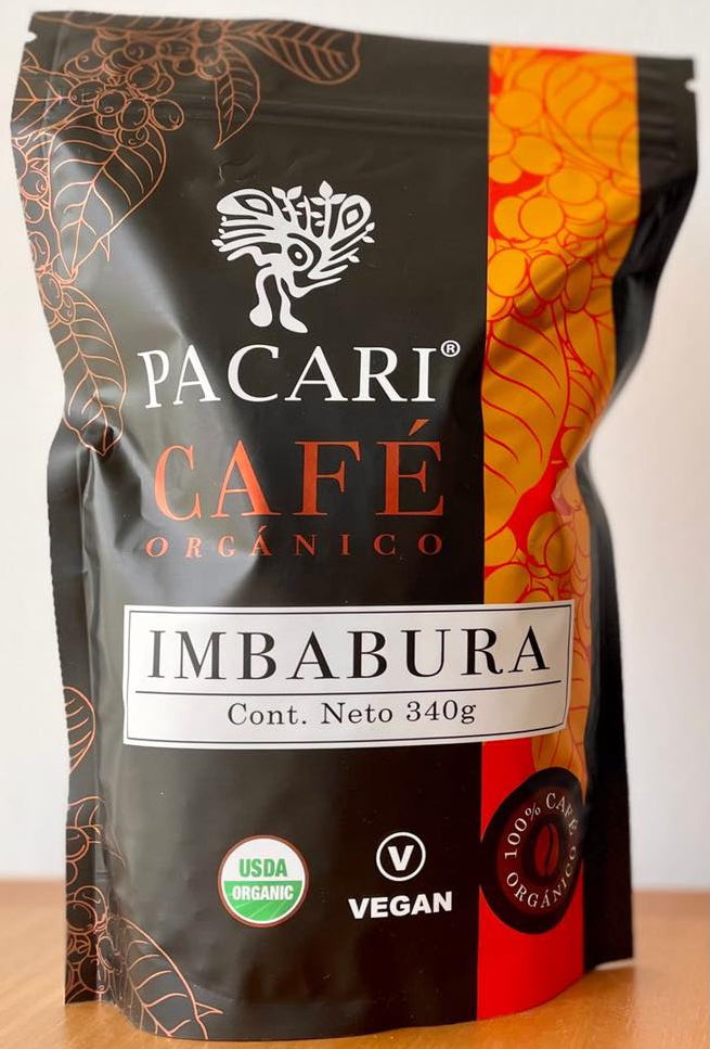 Pacari 100% Organic Whole Bean Arabica Coffee Imbabura, Front