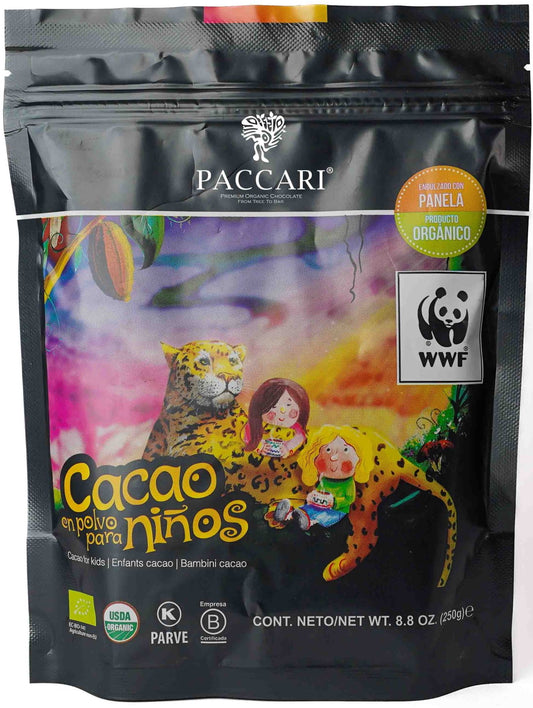 Pacari Organic Cacao Powder for Kids, Front