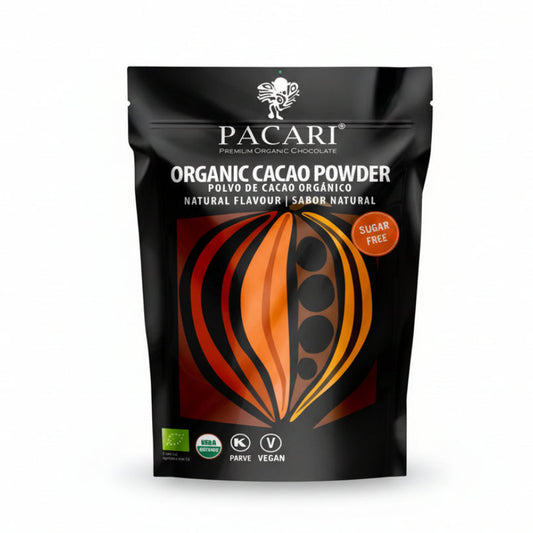 Paccari 100% Organic Cacao Powder, Front