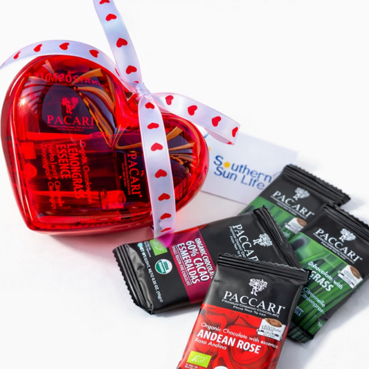 Pacari Organic Chocolate Valentine´s Day Heart Choco Gift Box, Red