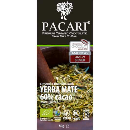 Pacari Yerba Mate Organic Chocolate Bar, Front